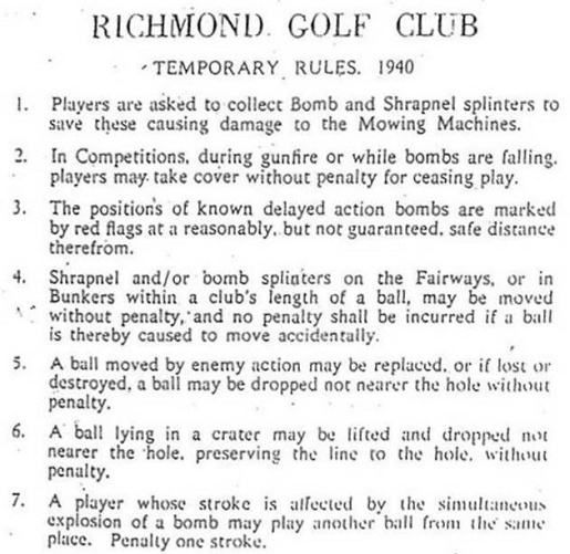 golf rules. Rules For Air Raid Golf