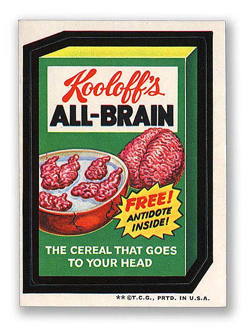 All-Brain cereal wacky packages