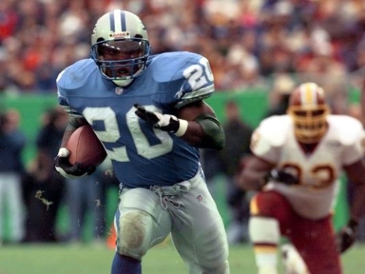 Barry Sanders, NFL great and Madden 25 coverboy.