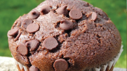 A "healthy" chocolate chip muffin from Butterfly Bakery.