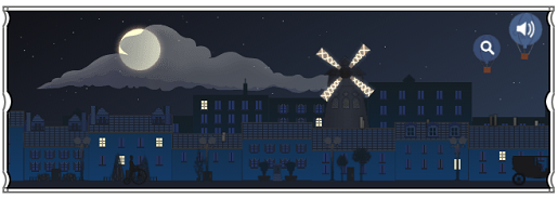 Google honors Claude Debussy with music, light, and animation.