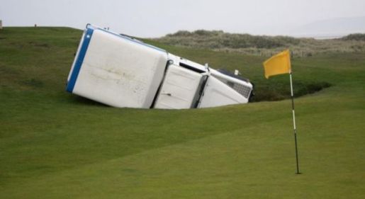 Workers at the Royal North Devon Golf Club are used to battling the forces