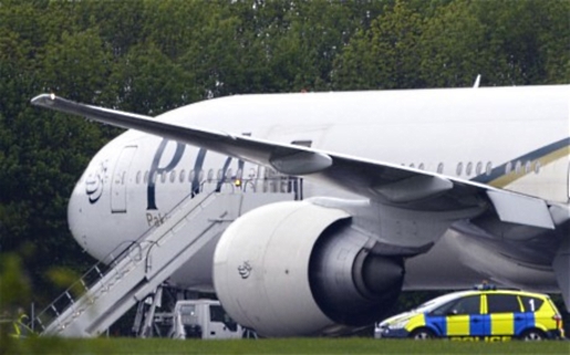Pakistani International flight 709 after an emergency landing.