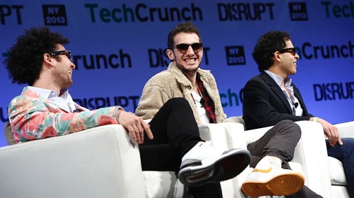 The founders of Rap Genius at TechCrunch.