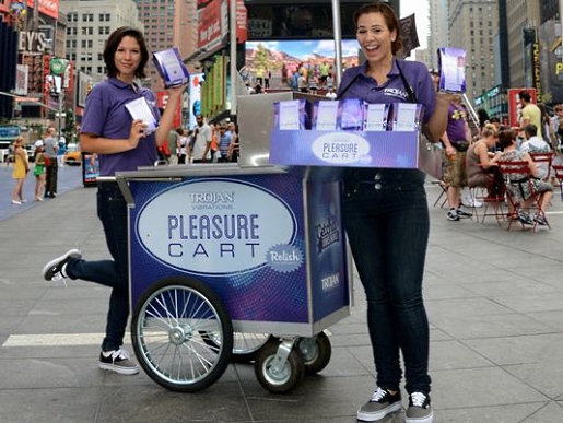 Trojan's Pleasure Cart, where tax day means free sexual aids.
