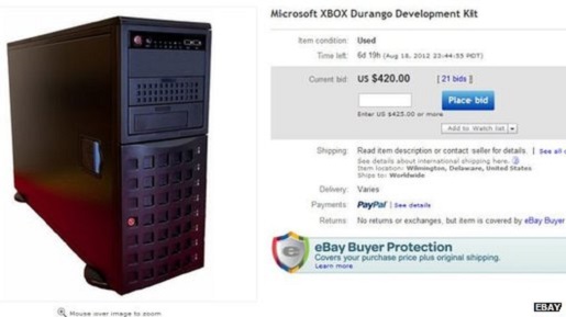 The Microsoft Durango developer kit would eventually become the Xbox One.